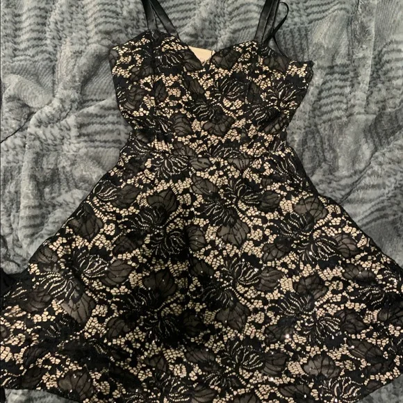 Dresses | Black And Nude Short Homecoming Dress | Poshmark